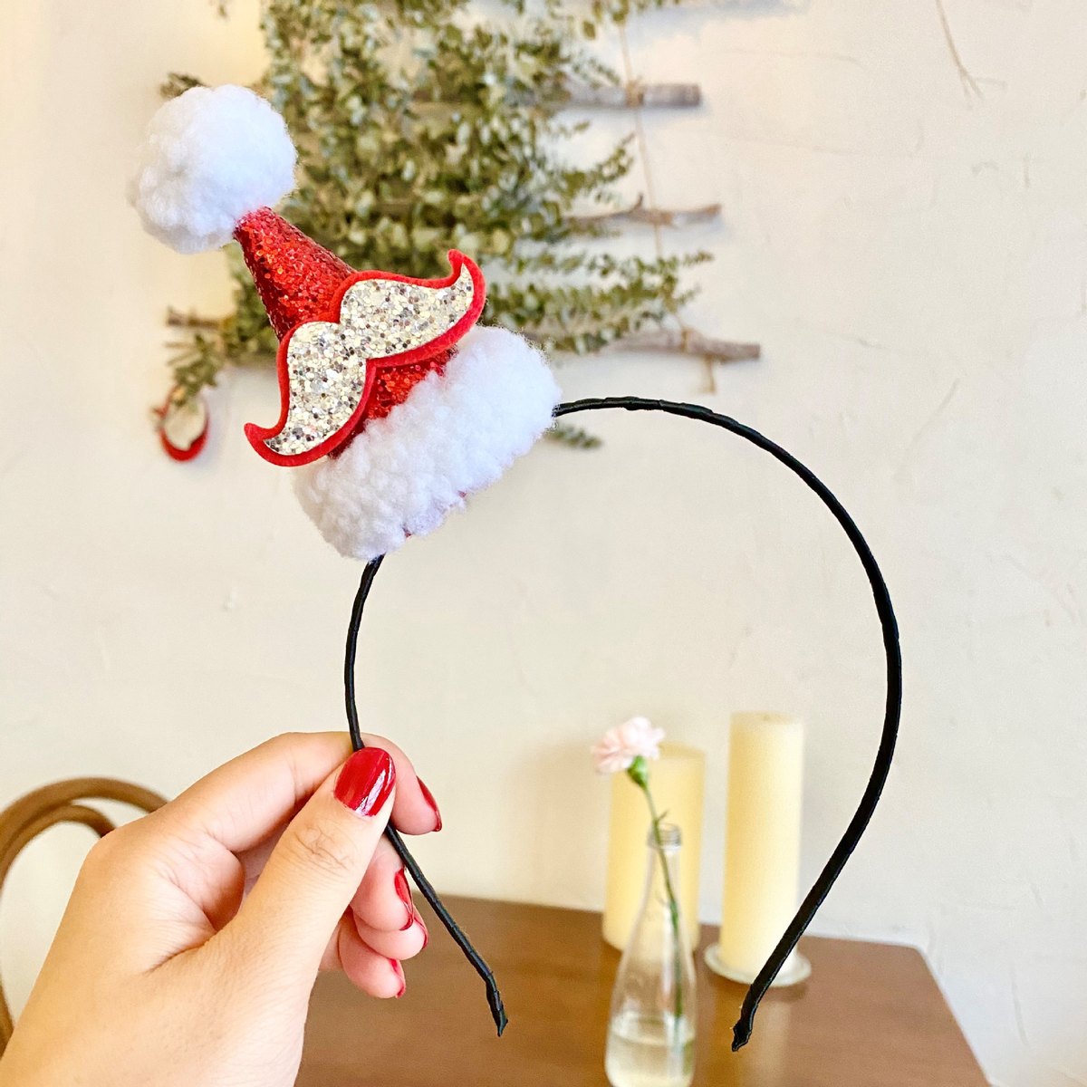 Sequin Christmas Hat Headband