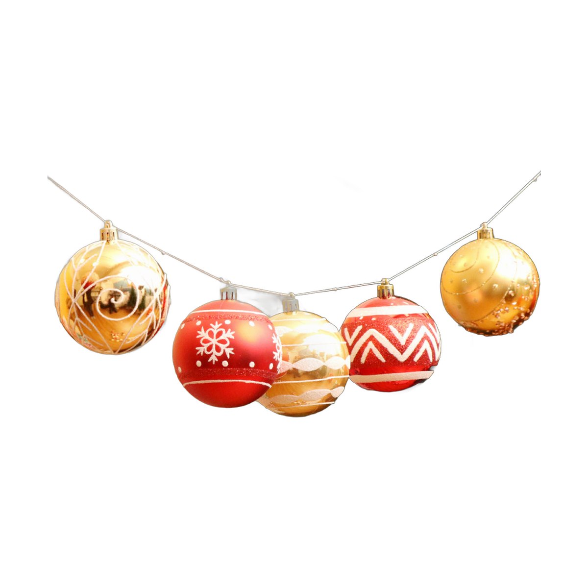 Shiny Christmas Baubles, 6 cm (24 pcs)