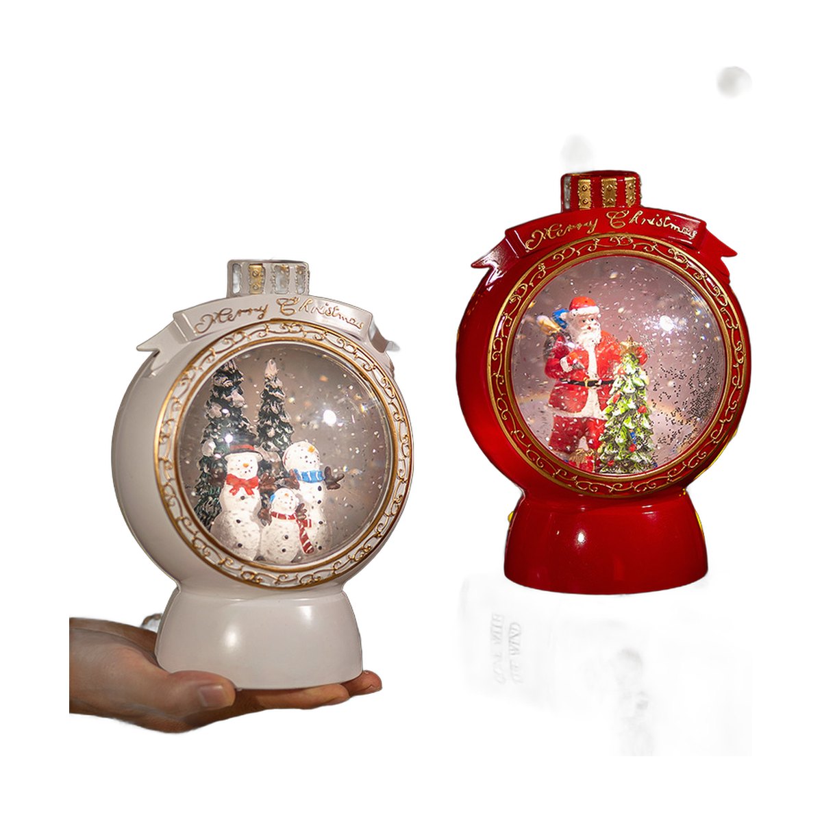 Snow Globe Music Box with Blowing Snow