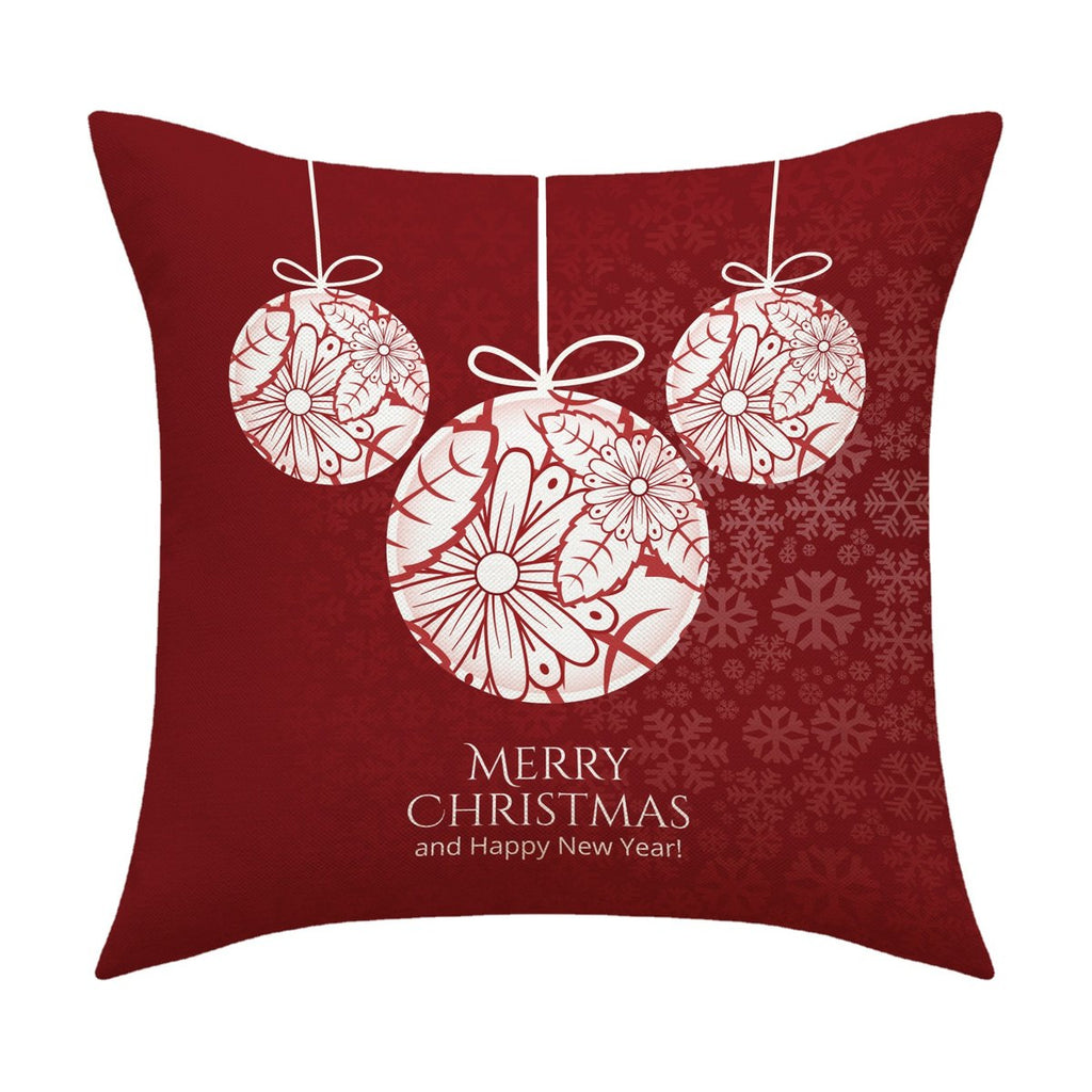 Snowman & Reindeer Cushion Cover, 45 x 45 cm
