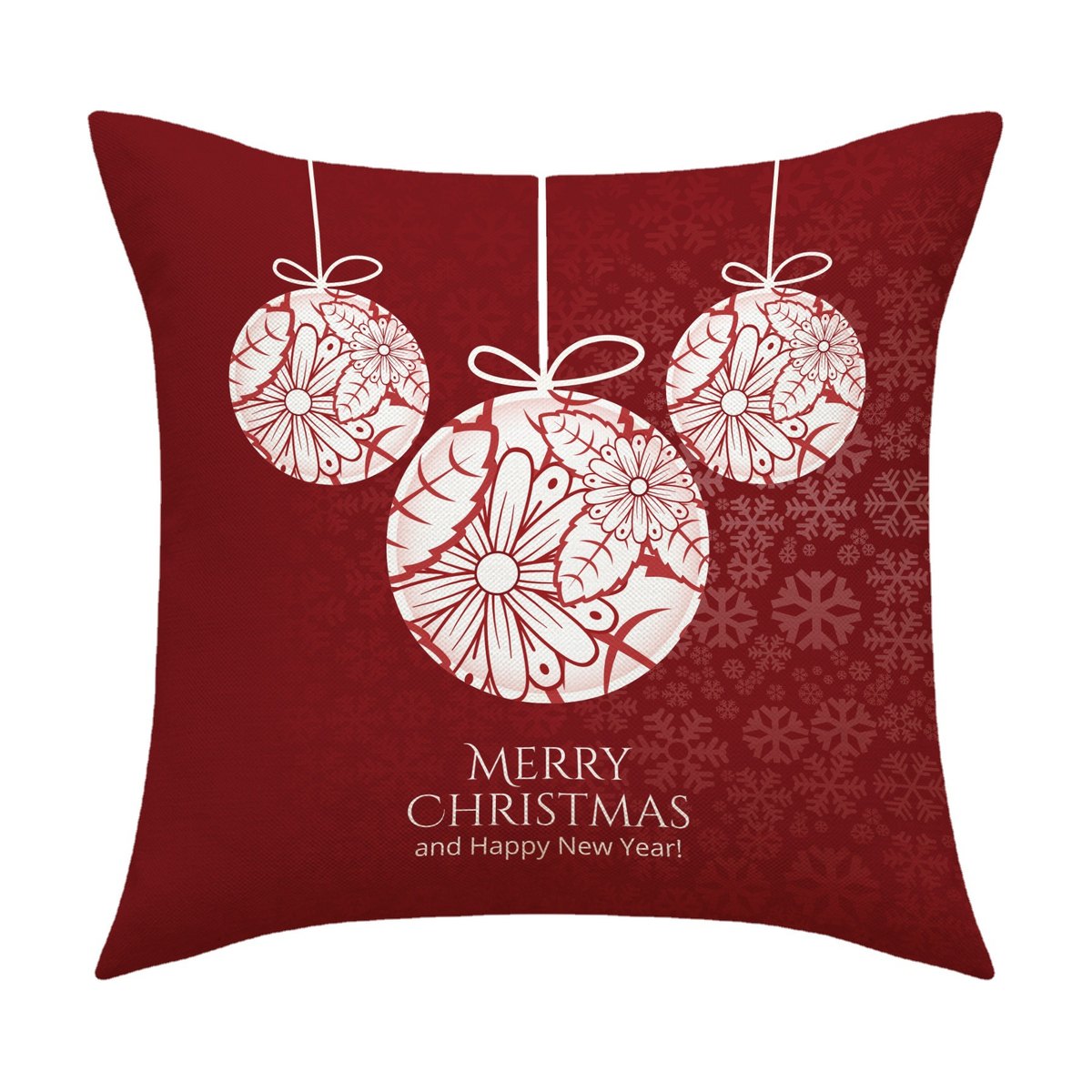 Snowman & Reindeer Cushion Cover, 45 x 45 cm