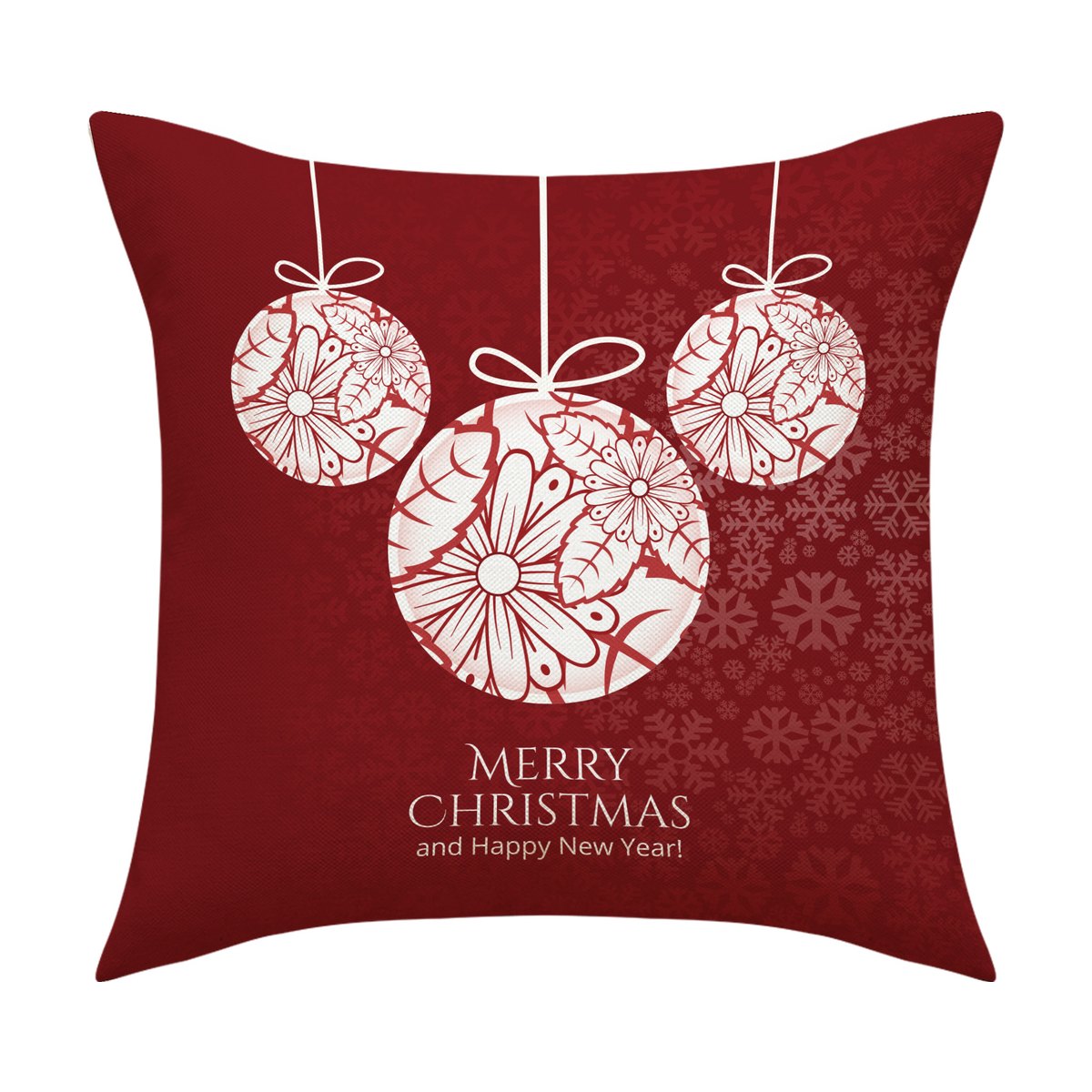 Snowman & Reindeer Cushion Cover, 45 x 45 cm