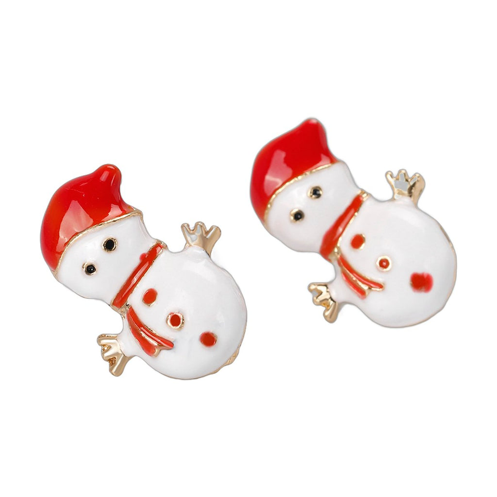 Snowman Christmas Earrings