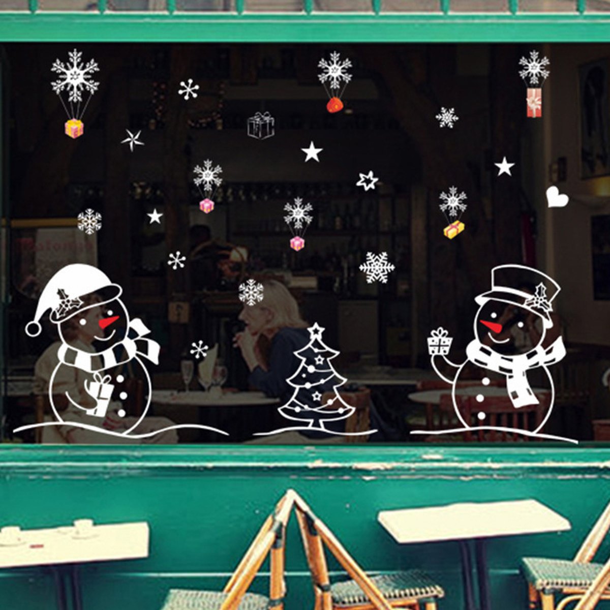 Snowman Window Sticker, 50 x 70 cm