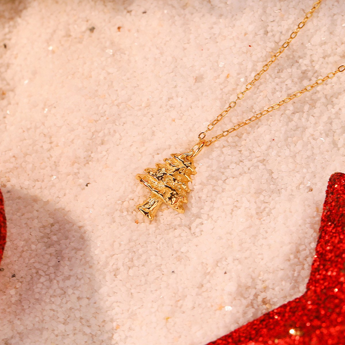 Sterling Silver Christmas Tree Necklace