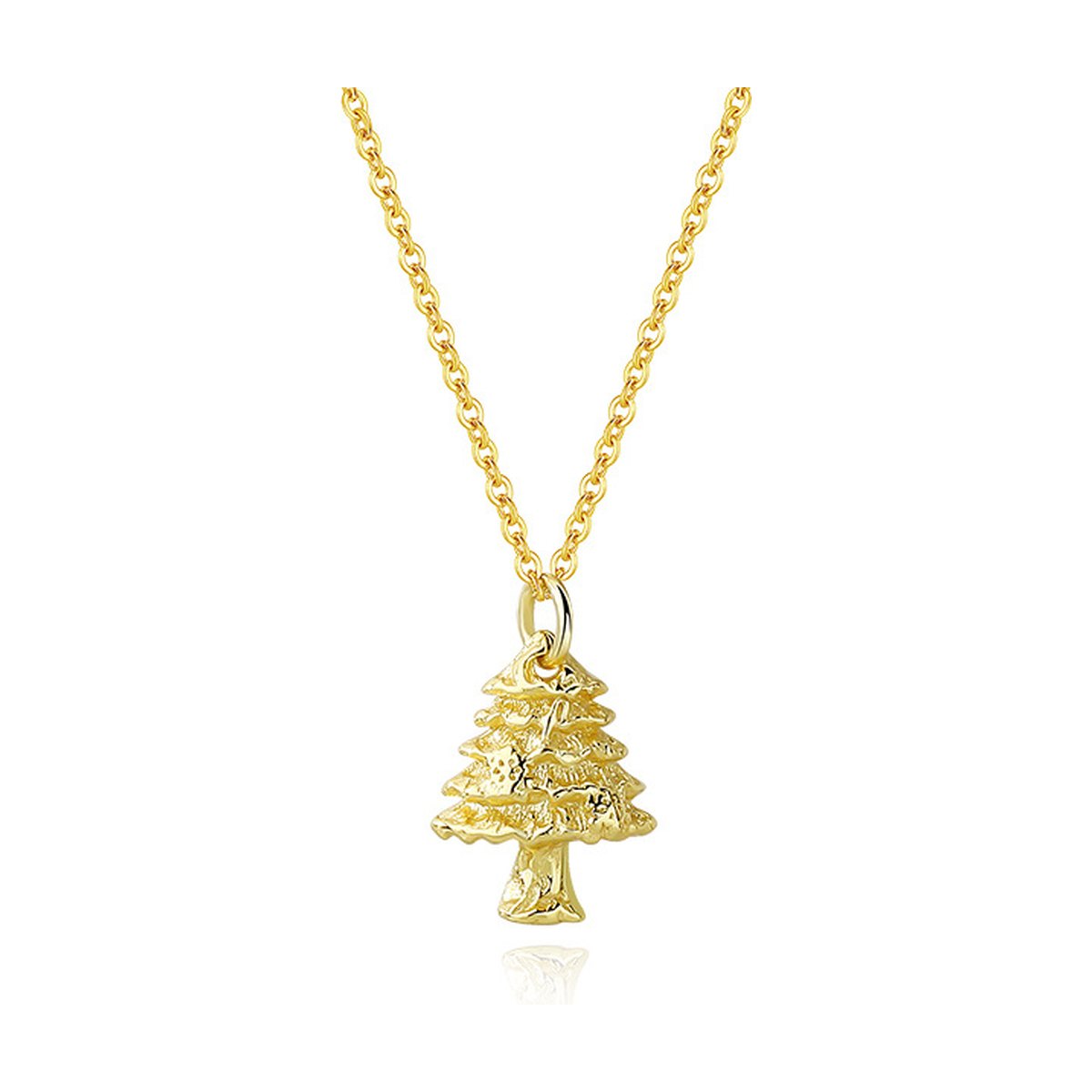 Sterling Silver Christmas Tree Necklace