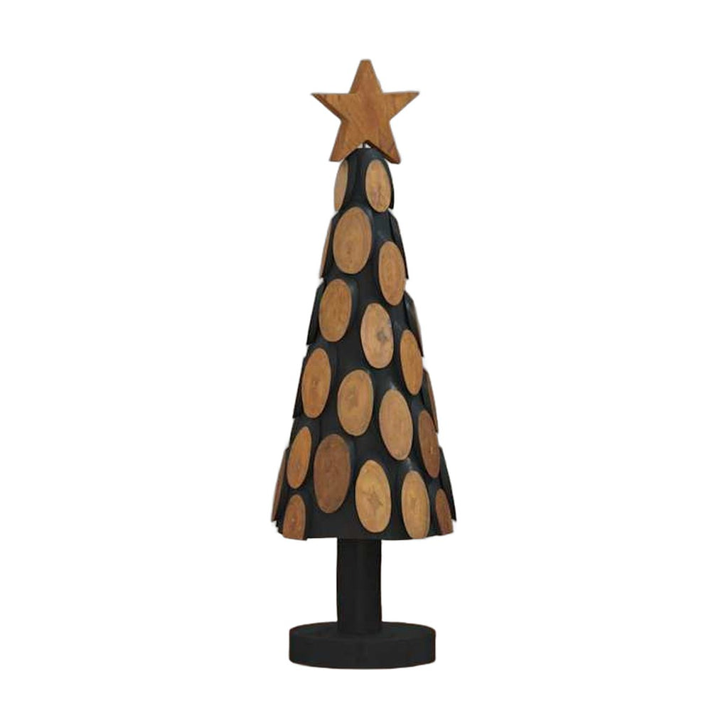 Teak Wood Christmas Tree with Stand, 60 cm