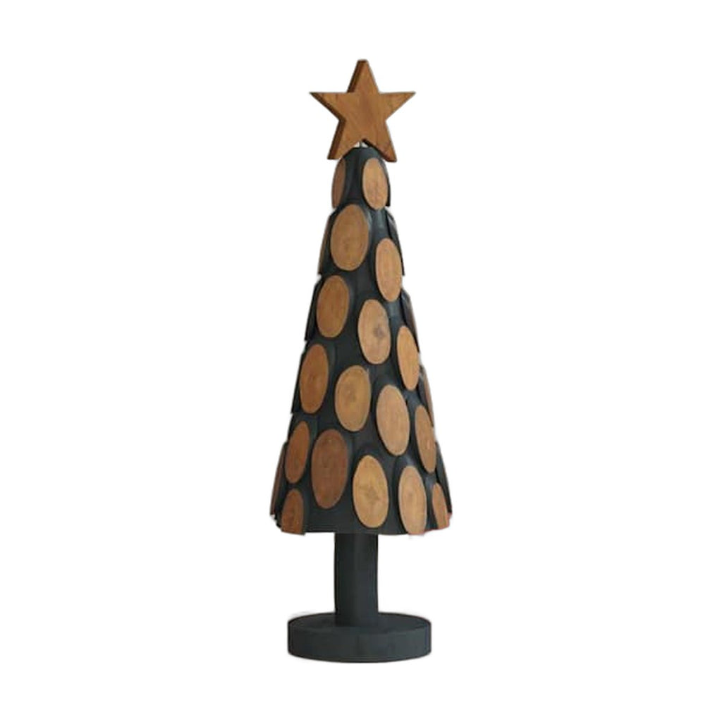 Teak Wood Christmas Tree with Stand, 60 cm