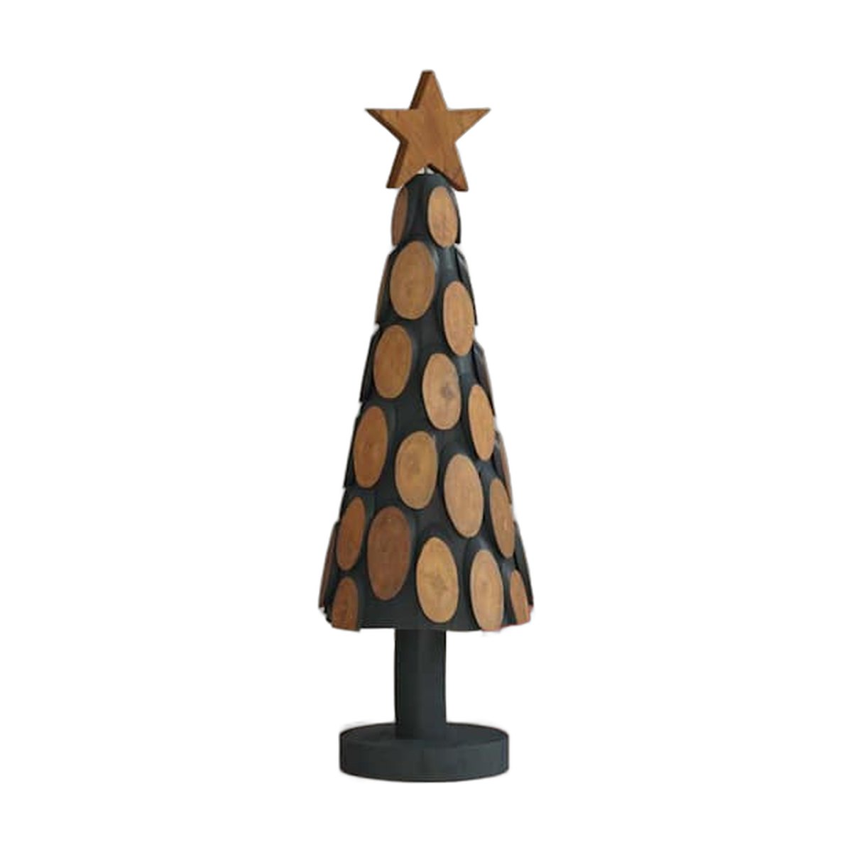 Teak Wood Christmas Tree with Stand, 60 cm