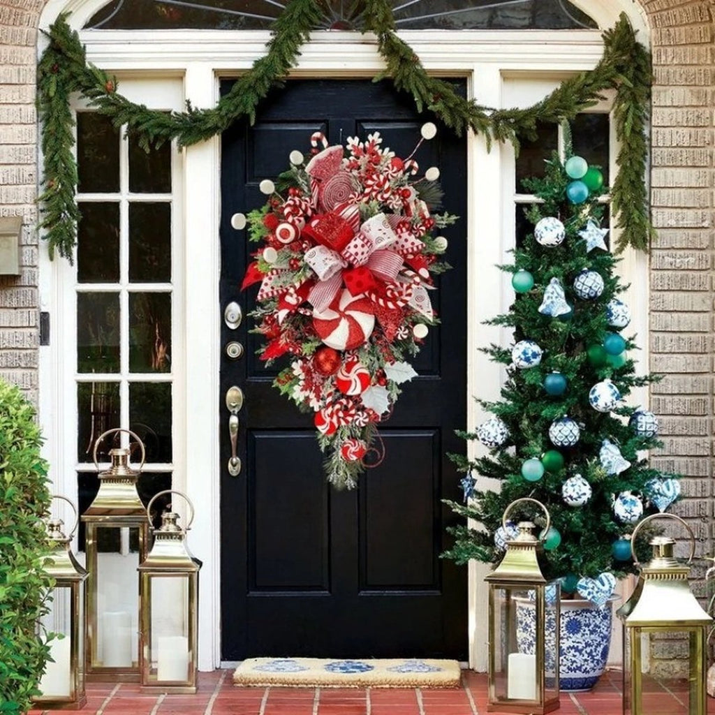 Upside-Down Christmas Tree Door Decoration