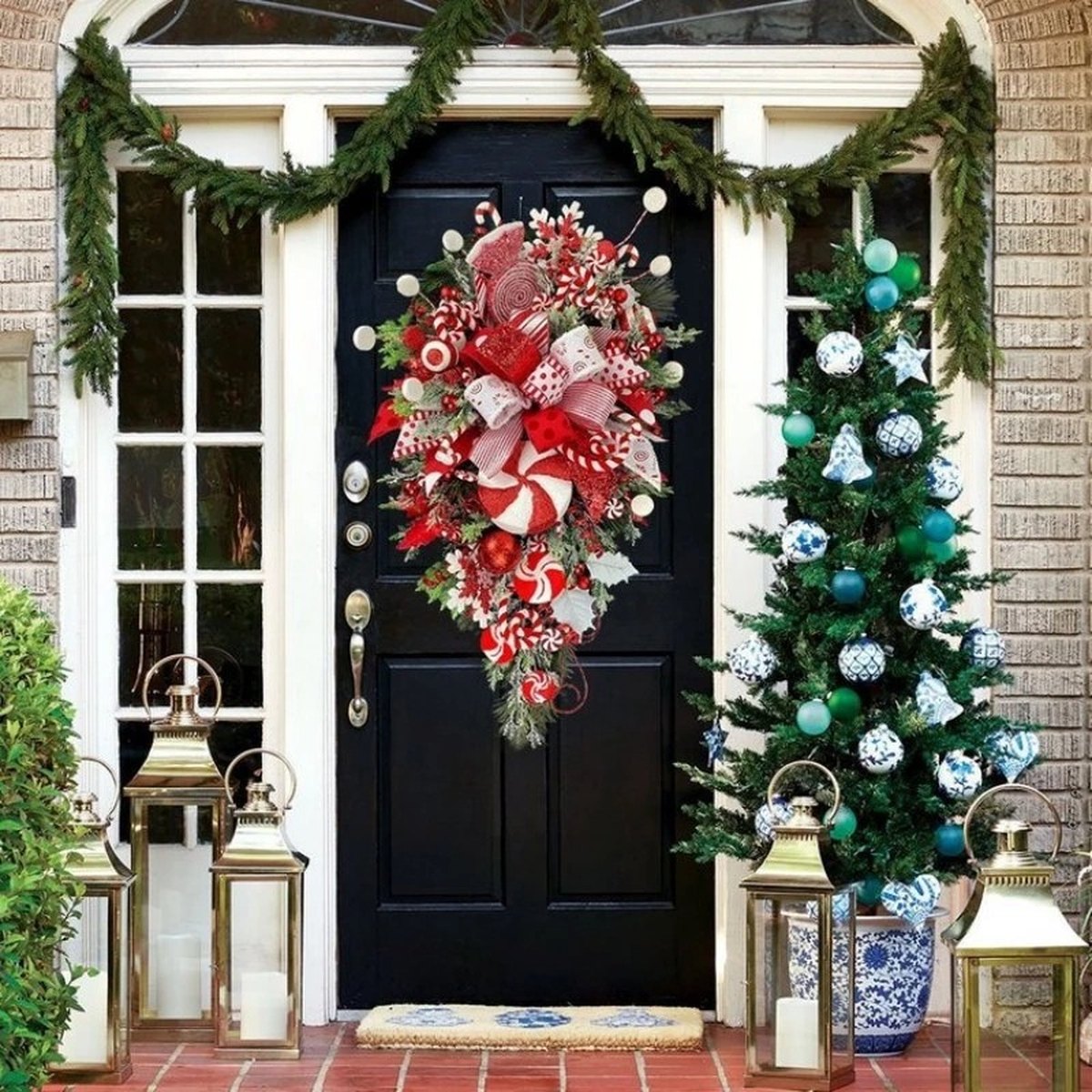 Upside-Down Christmas Tree Door Decoration