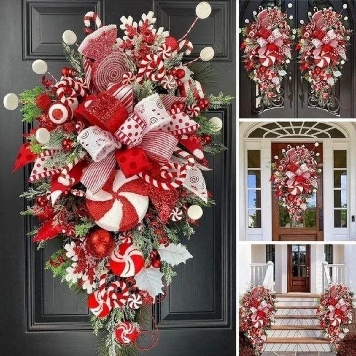 Upside-Down Christmas Tree Door Decoration