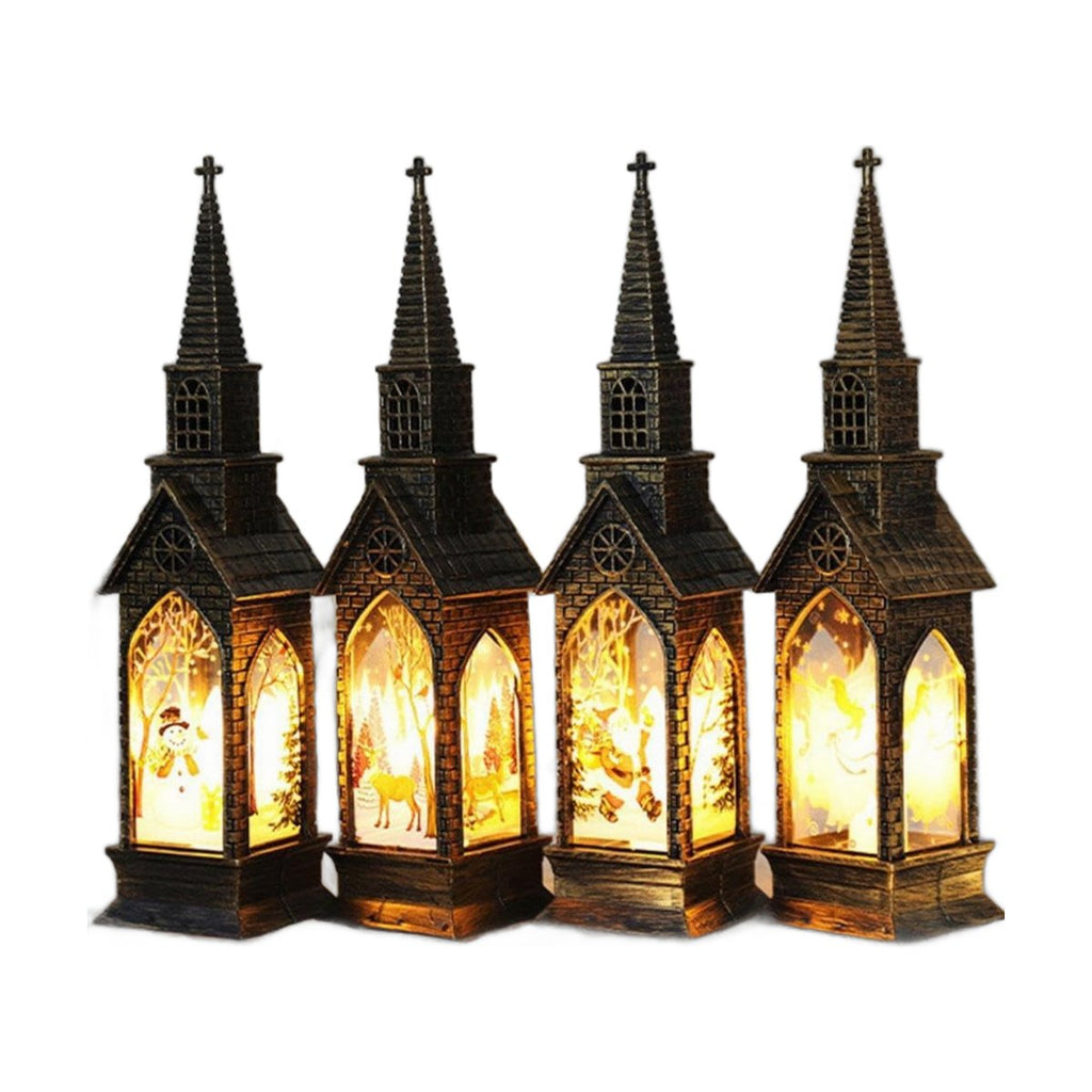 Vintage Christmas Lanterns (Set of 4)
