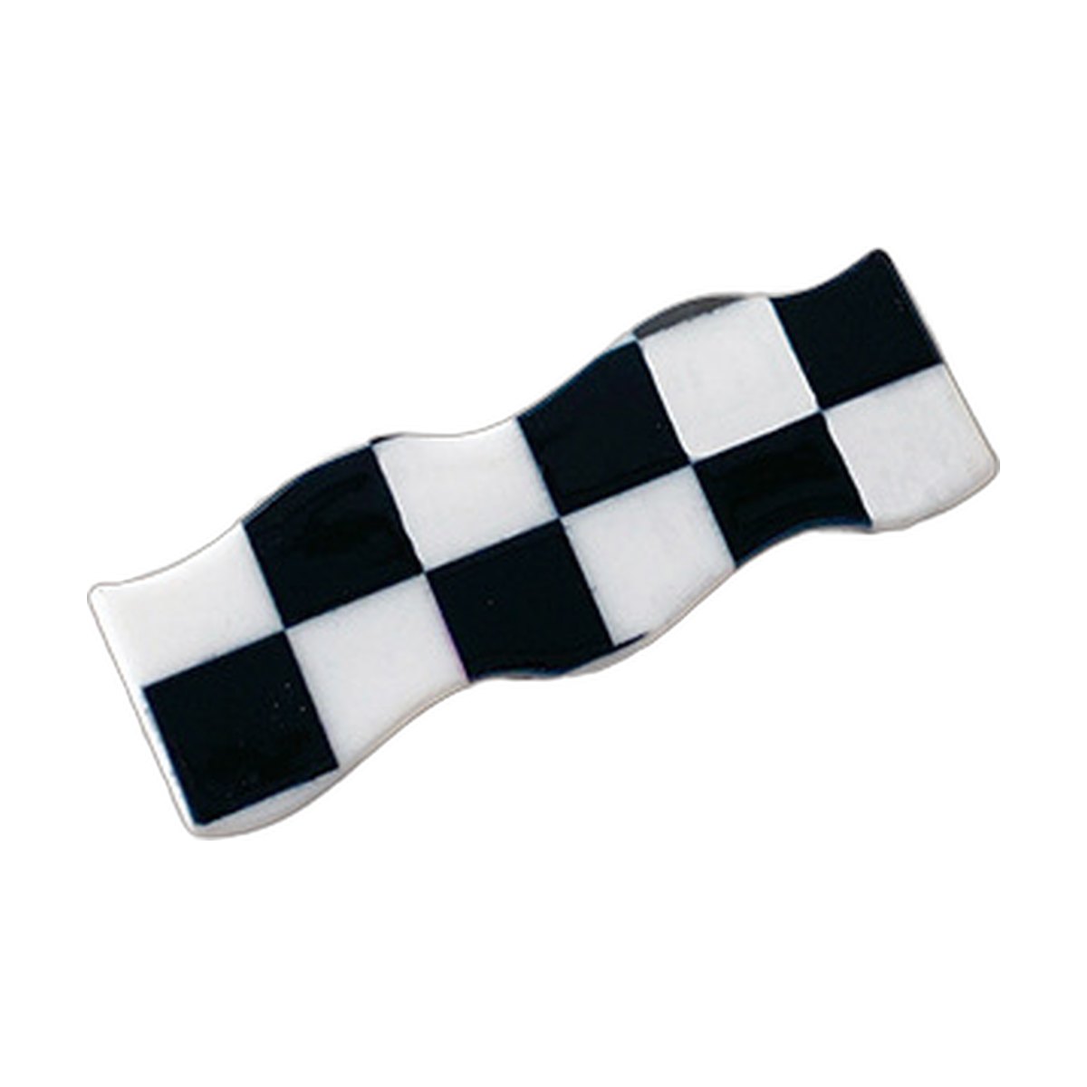 Wavy Checkerboard Hair Clips