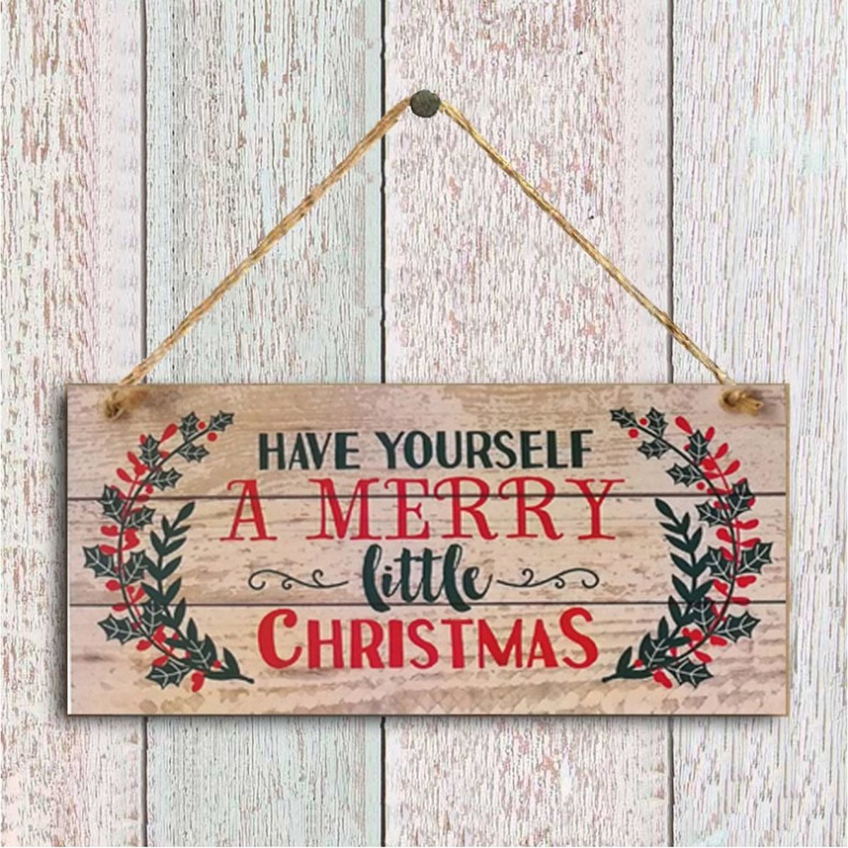 Wooden Christmas Door Sign