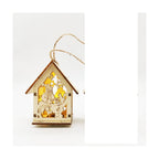 Wooden Christmas House Ornament