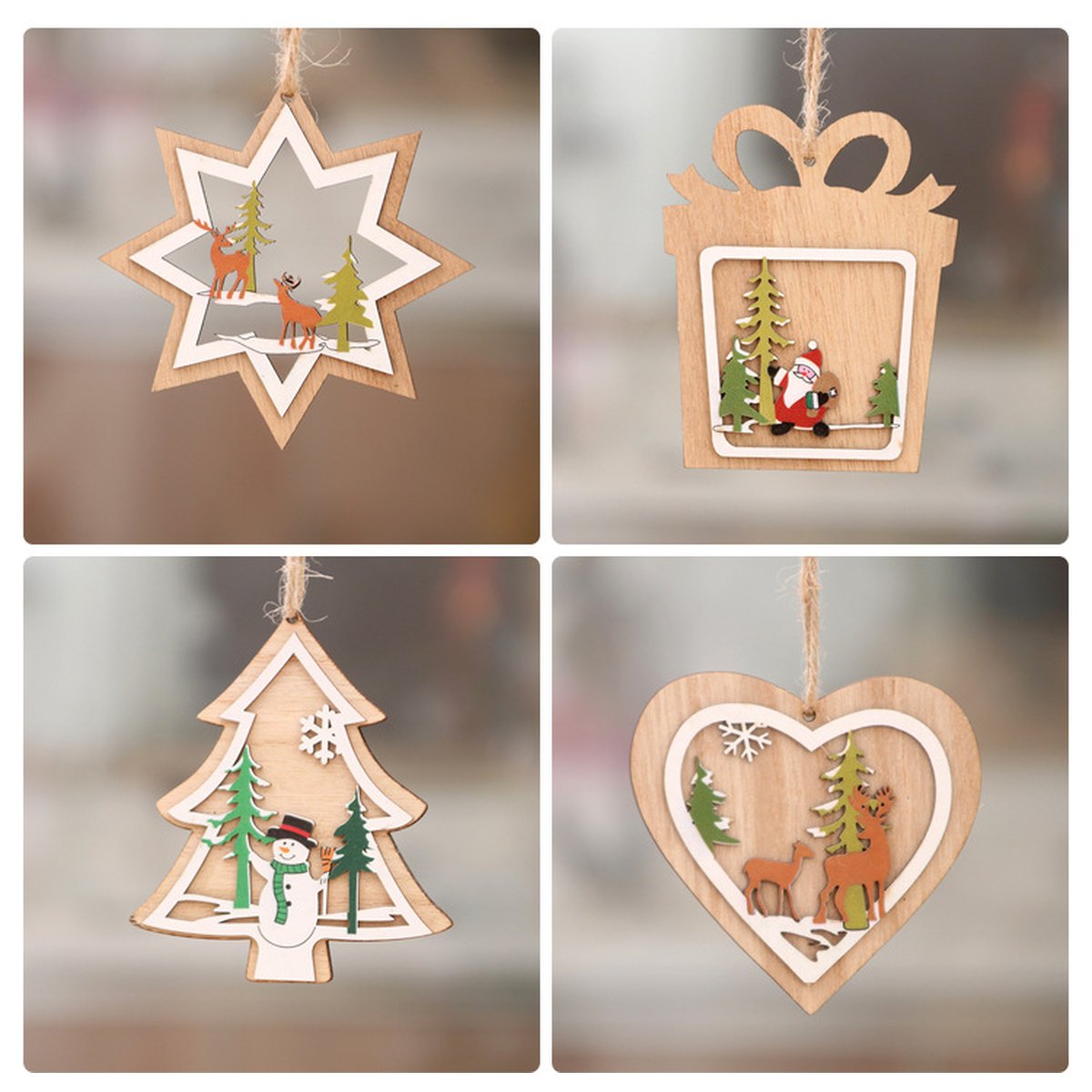 Wooden Christmas Ornaments