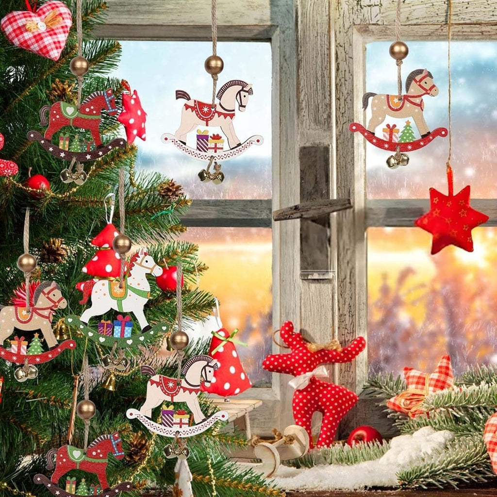 Wooden Rocking Horse Ornaments