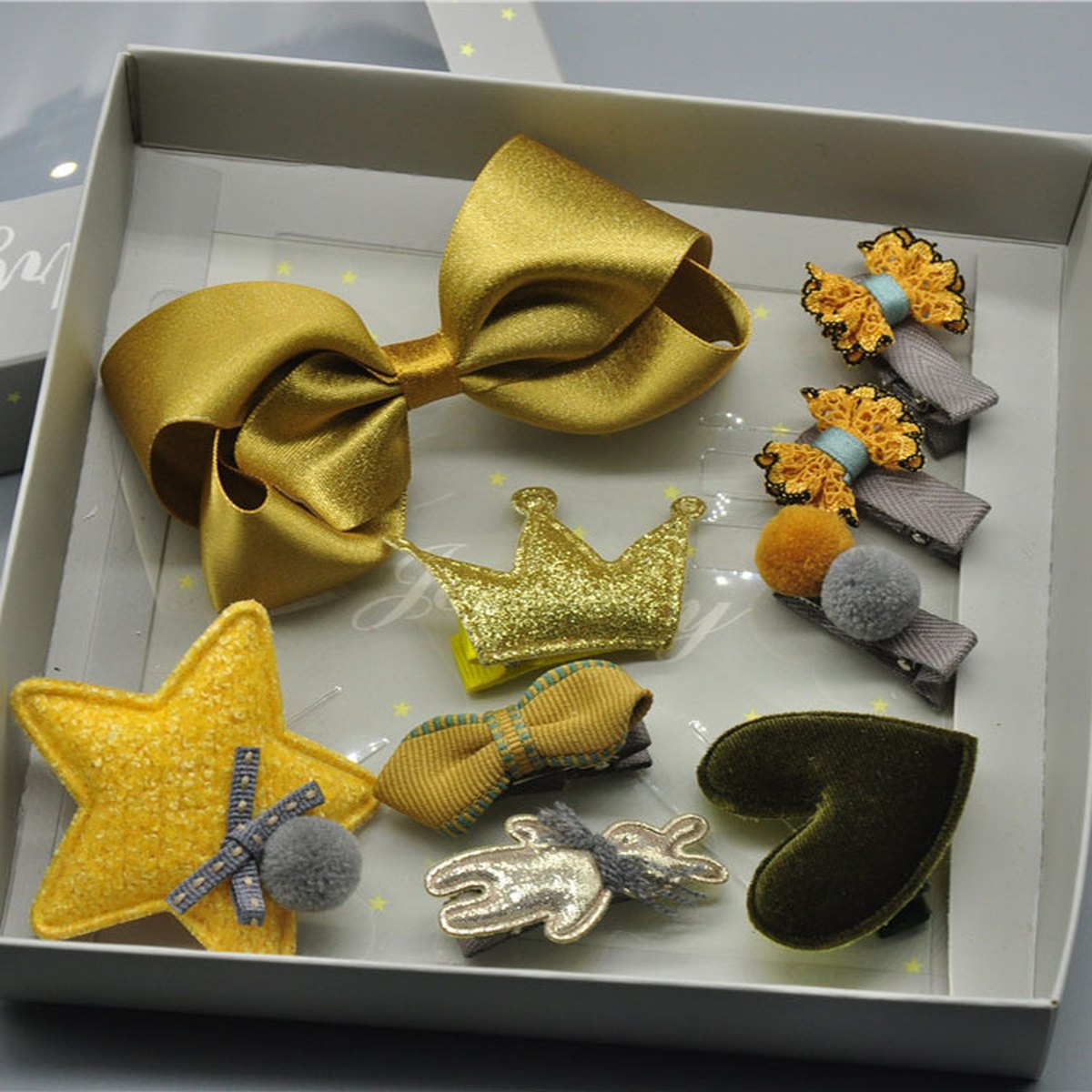 Baby Hair Clip & Headband Gift Set