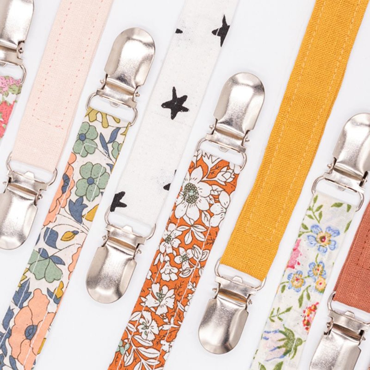 Cotton Print Pacifier Clip