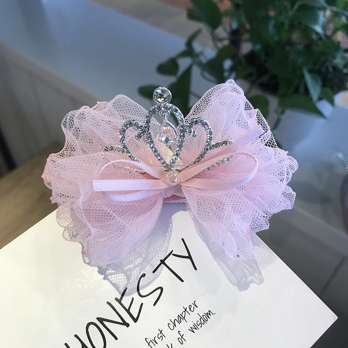 Crown Lace Baby Hair Clips