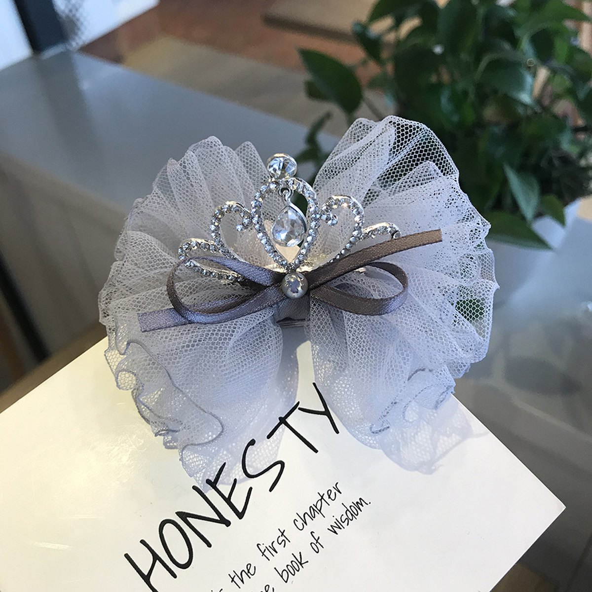 Crown Lace Baby Hair Clips