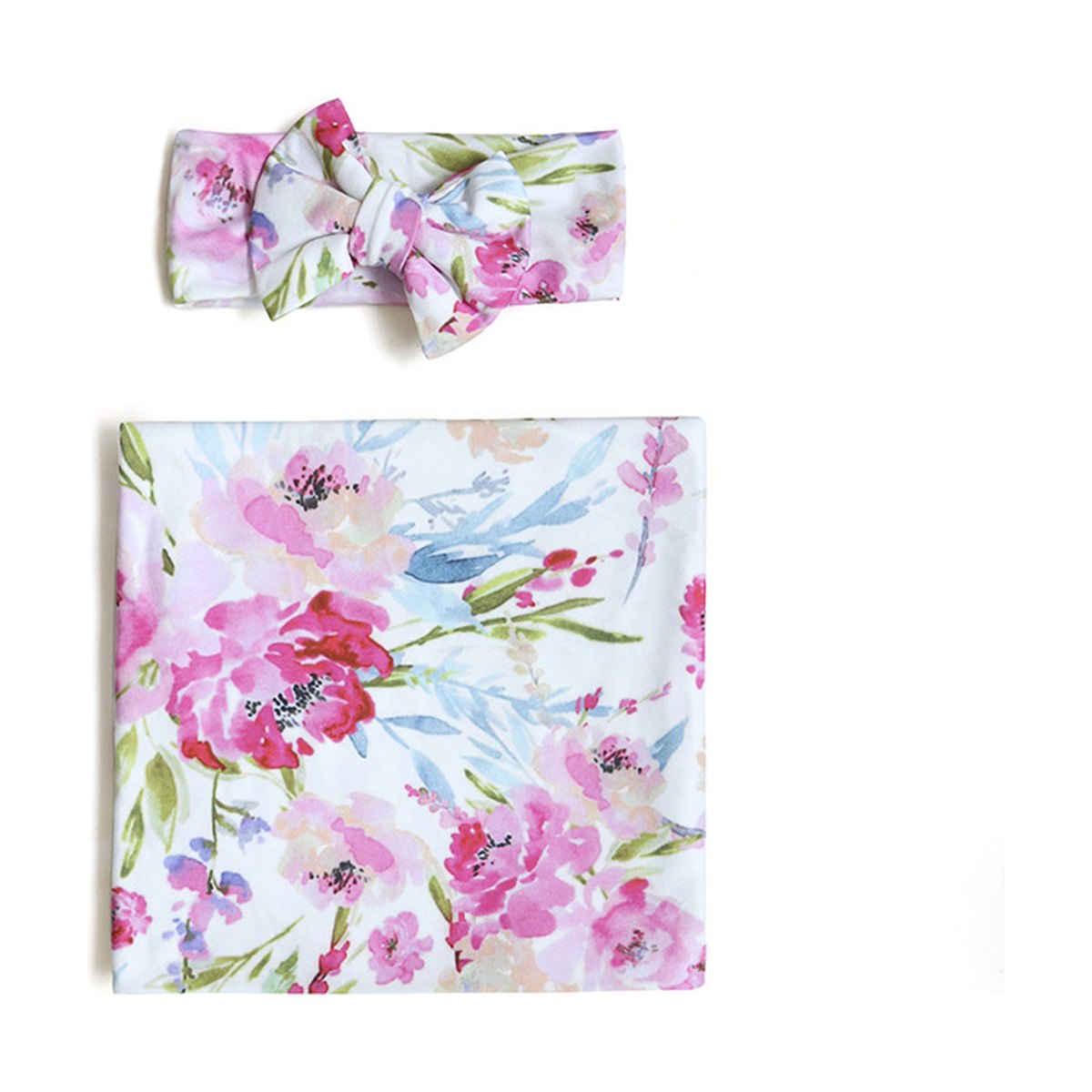 Feather Swaddle & Headband Set