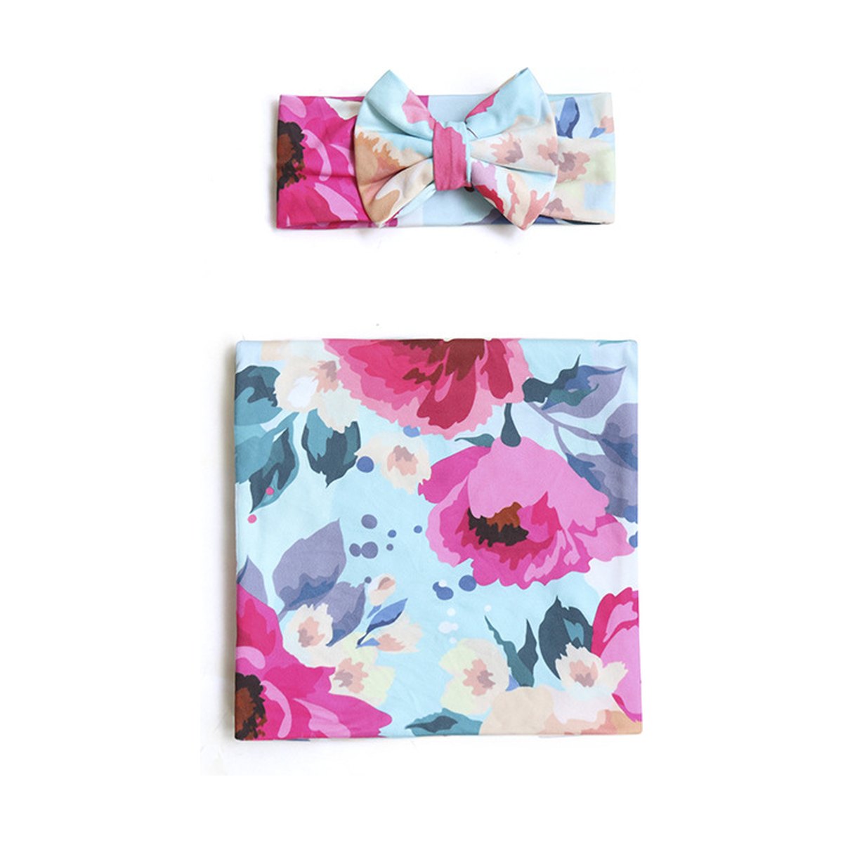 Feather Swaddle & Headband Set