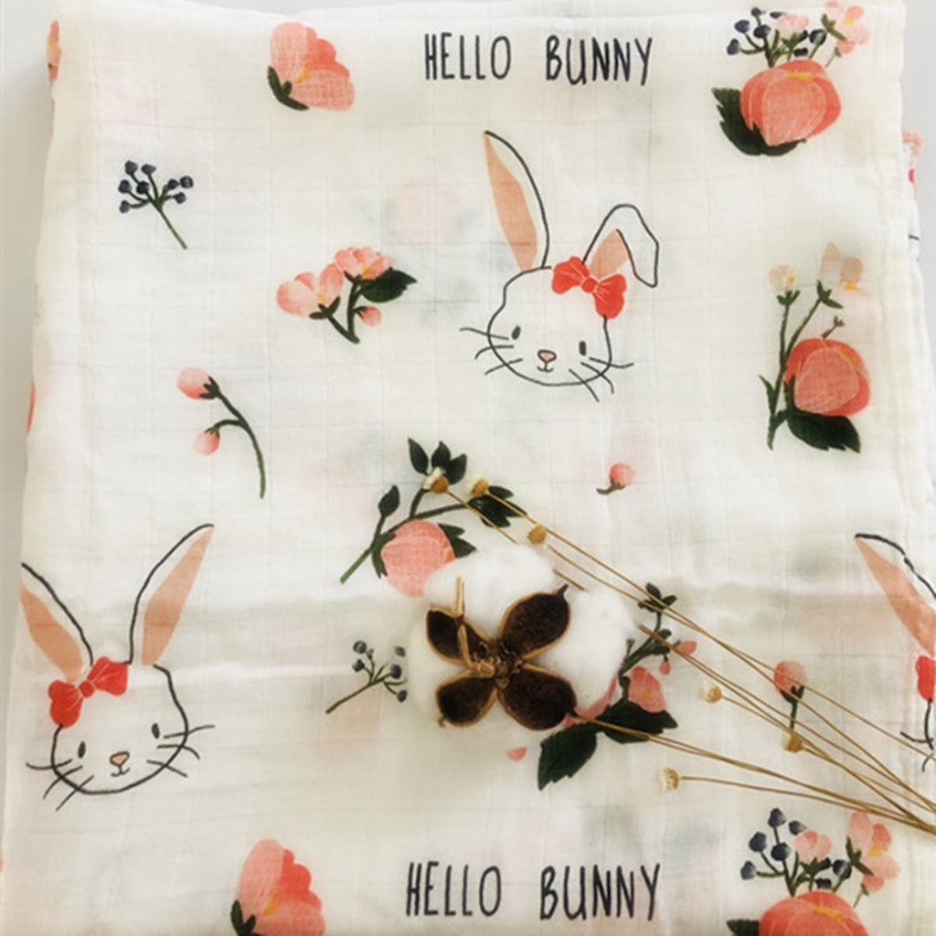 Floral Gauze Swaddle Blanket