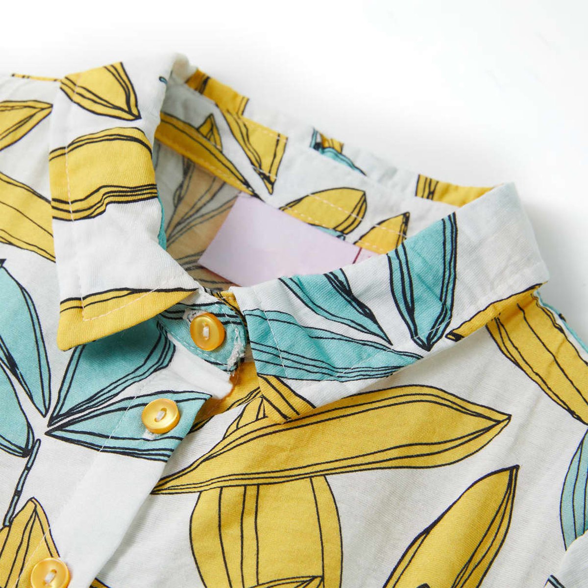 Girls' Leaf Print Dress