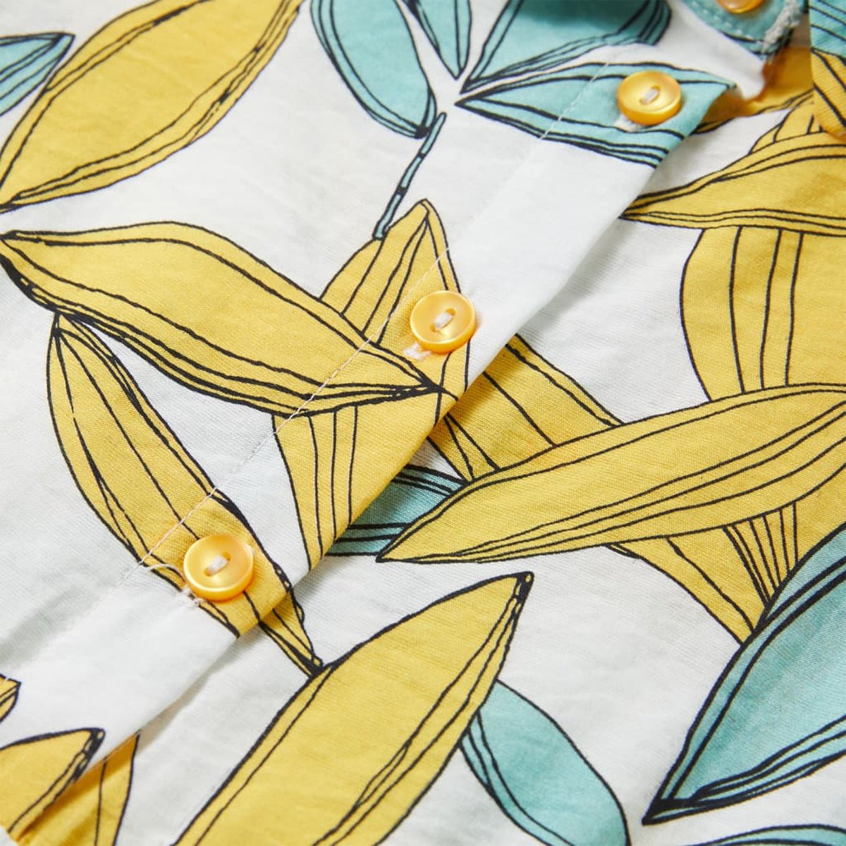 Girls' Leaf Print Dress