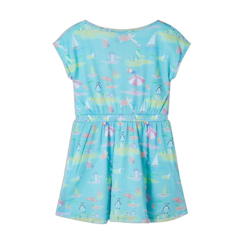 Girls' Light Blue Print Dress