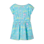 Girls' Light Blue Print Dress