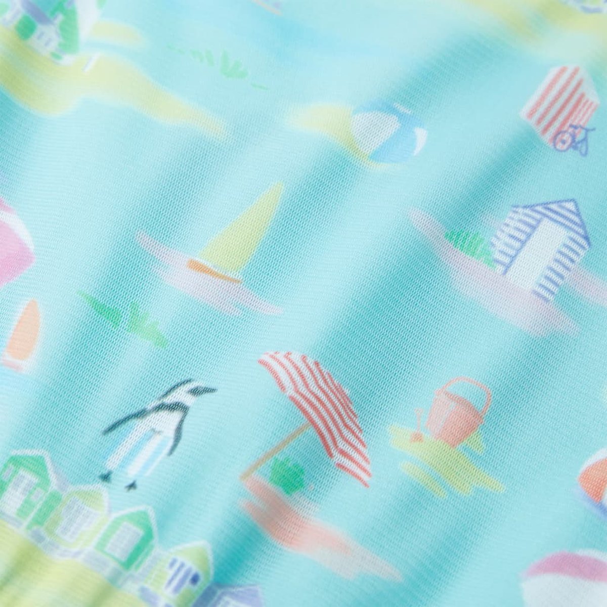 Girls' Light Blue Print Dress