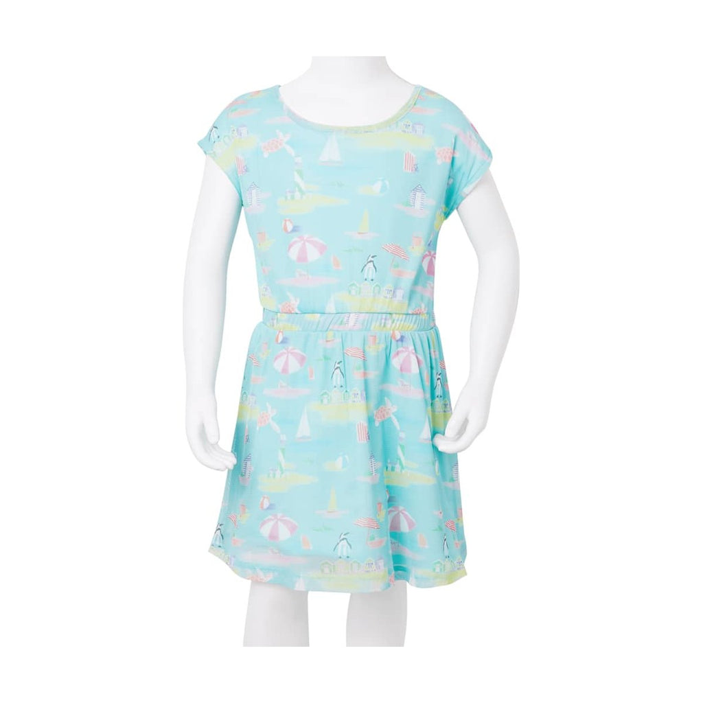 Girls' Light Blue Print Dress