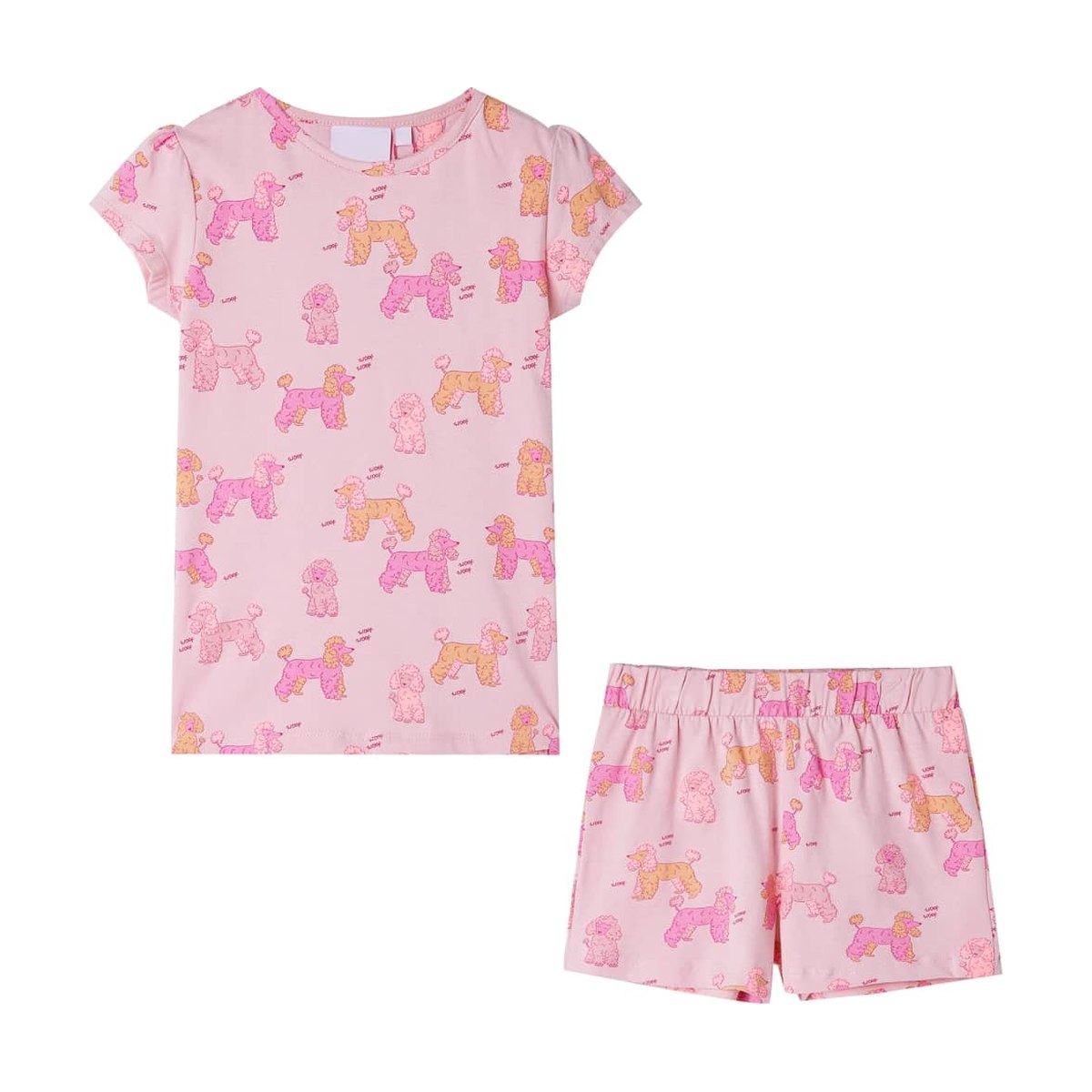 Girls' Poodle Print Short Pyjamas