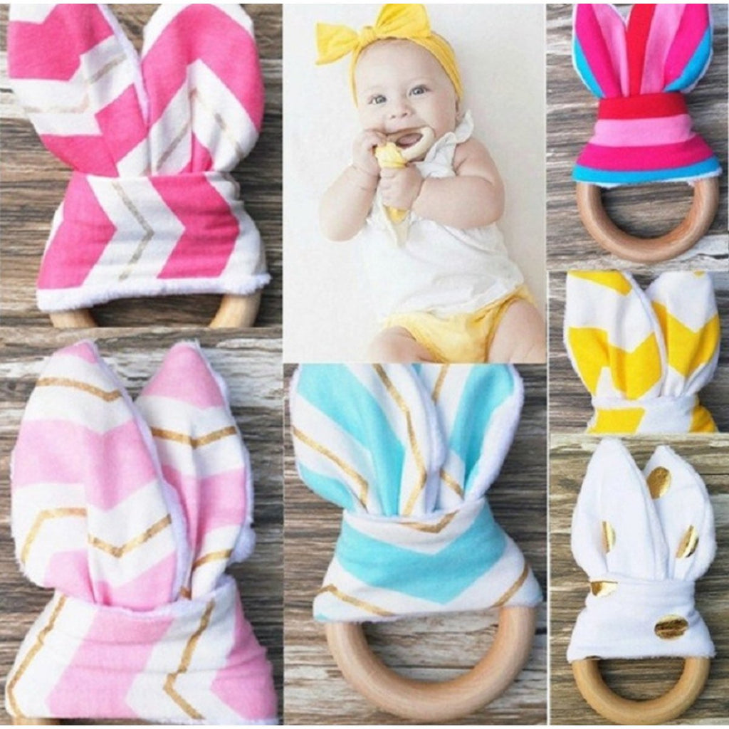 Handmade Wooden Bunny Teether