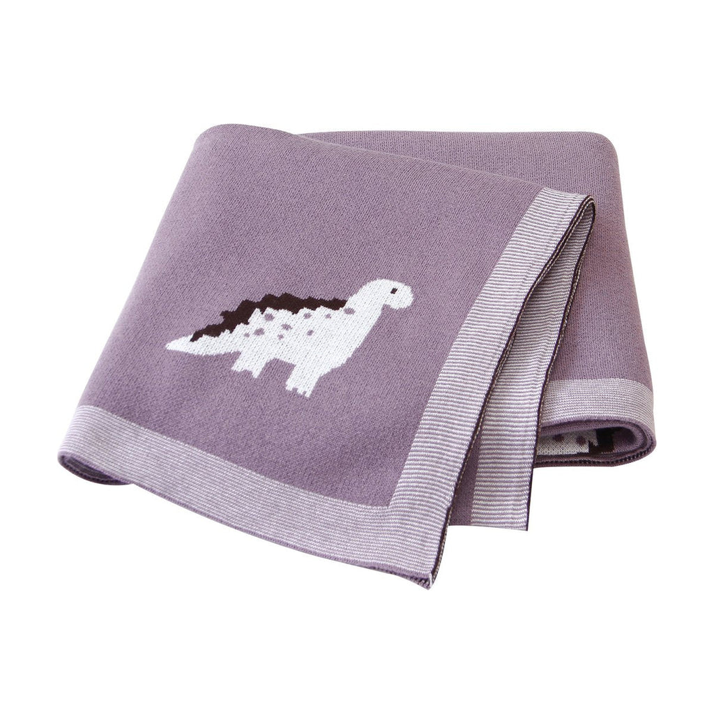 Knitted Dinosaur Baby Blanket