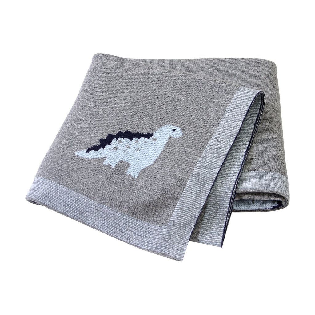 Knitted Dinosaur Baby Blanket