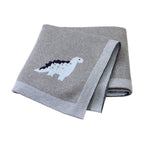 Knitted Dinosaur Baby Blanket
