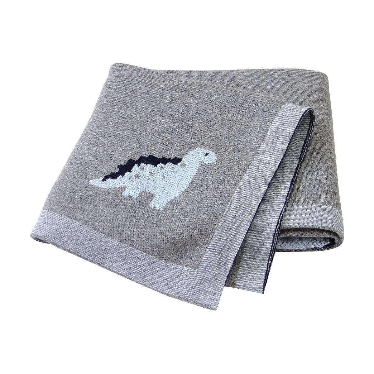 Knitted Dinosaur Baby Blanket