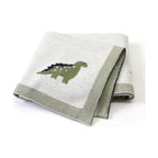 Knitted Dinosaur Baby Blanket