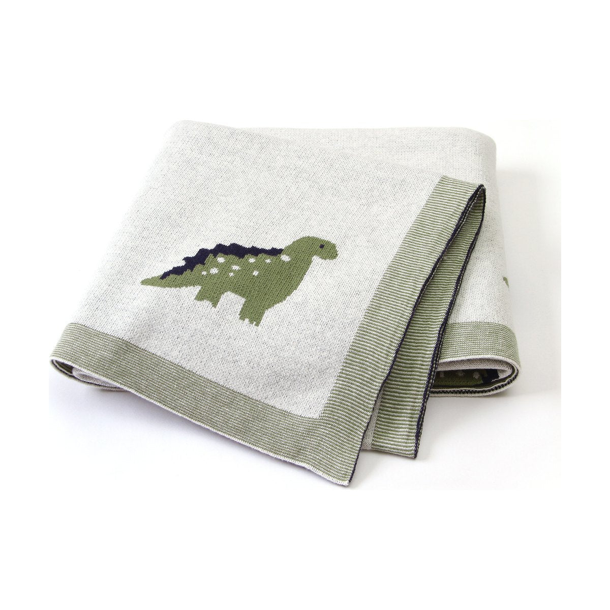 Knitted Dinosaur Baby Blanket