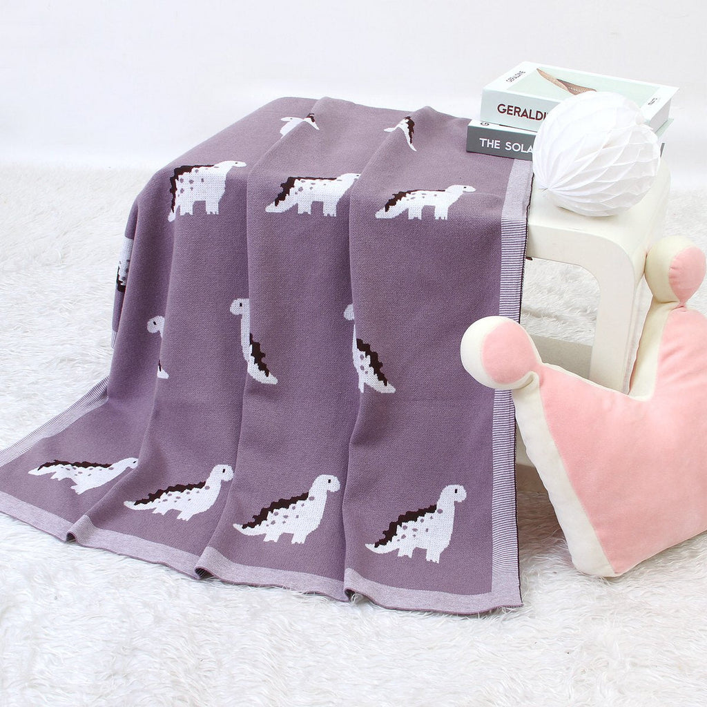 Knitted Dinosaur Baby Blanket