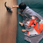 Knitted Fox Baby Blanket
