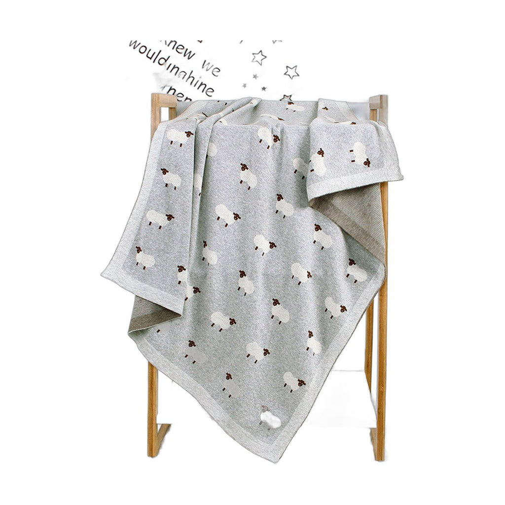 Knitted Lamb Baby Blanket