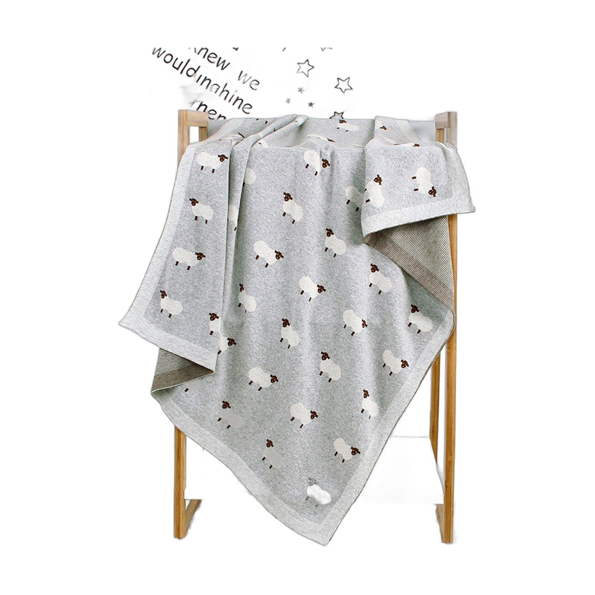 Knitted Lamb Baby Blanket