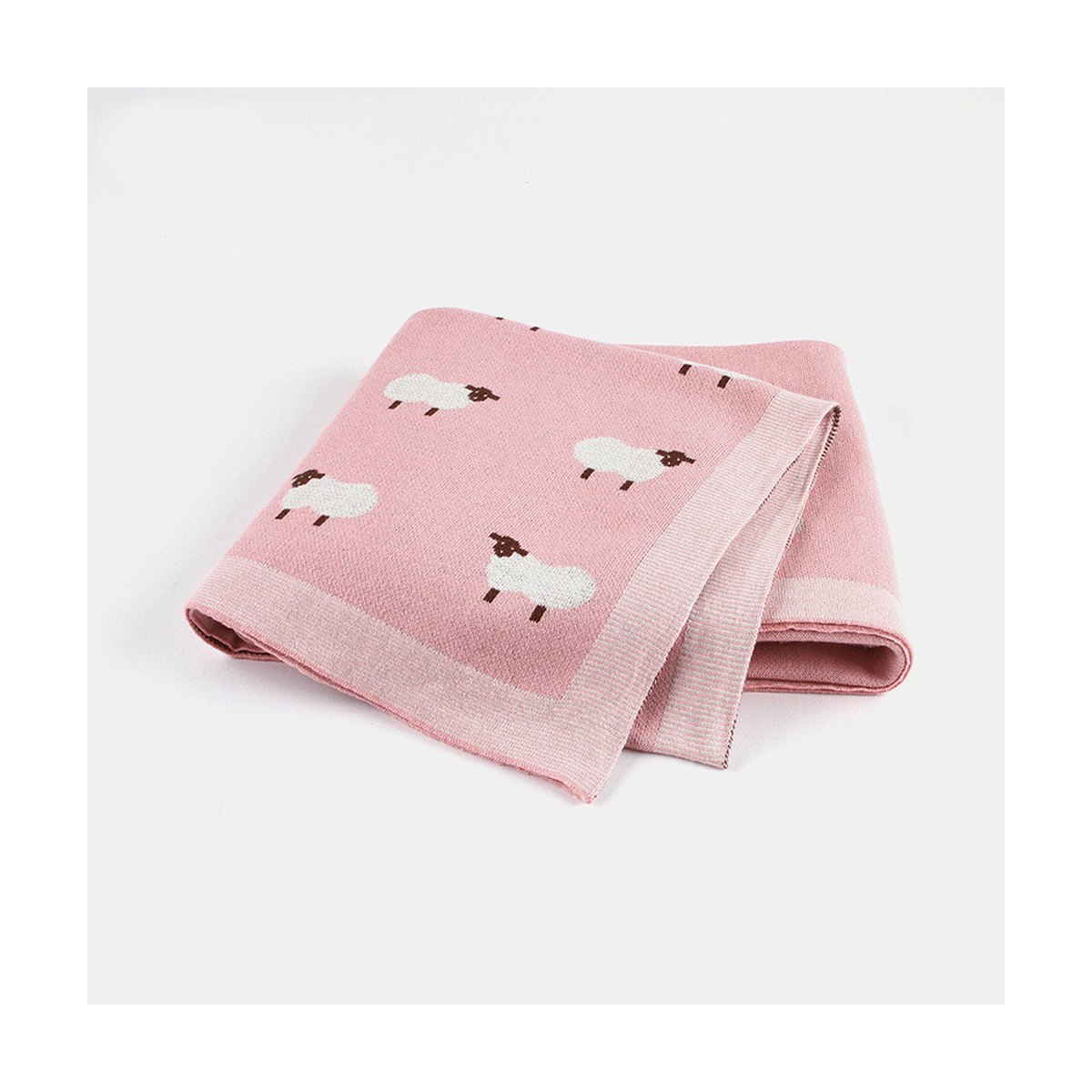 Little Sheep Knitted Baby Blanket