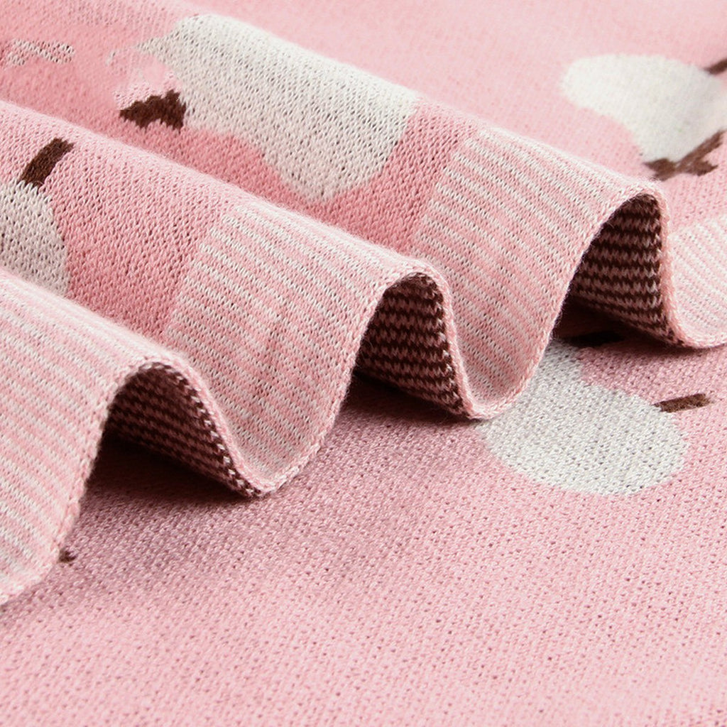 Little Sheep Knitted Baby Blanket