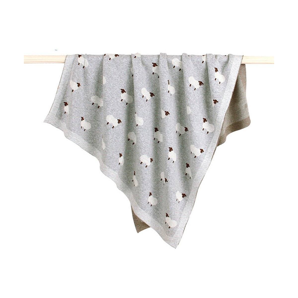 Little Sheep Knitted Baby Blanket